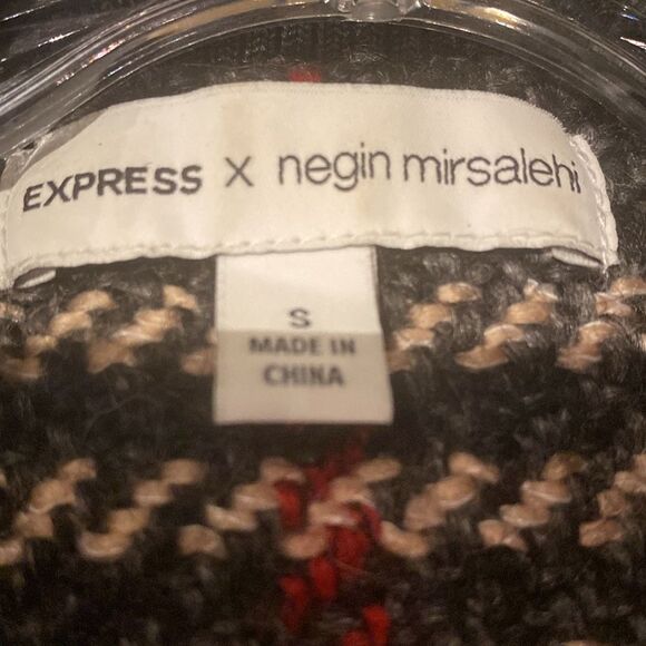 Express x Negin Mersalehi Plaid Bomber Jacket S - Picture 4 of 7